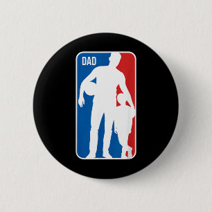 Macaron Rond 5 Cm Papa Sports Baseball Papa Fils Silhouette Fête des