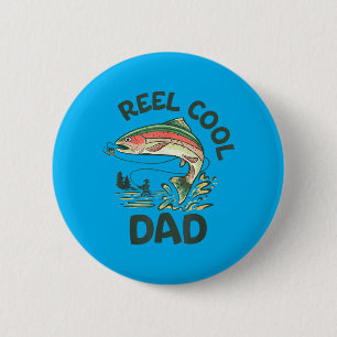 Macaron Rond 5 Cm Papa Super Nouveau Papa Vie Pêcheur Fête des Pères