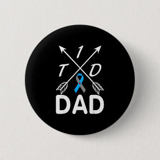 Macaron Rond 5 Cm Papa T1d diabète de type 1 sensibilisation ruban b