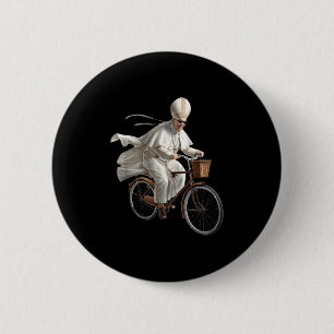 Macaron Rond 5 Cm Pape à vélo Bicyclette Église catholique Bible Écr