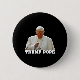 Macaron Rond 5 Cm Pape Trump Drôle Trump Vatican Chrétien Rétro Chu