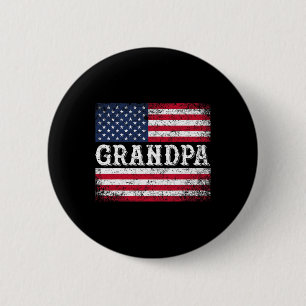 Macaron Rond 5 Cm Papi Drapeau Usa Vintage Patriotique 4 Juillet