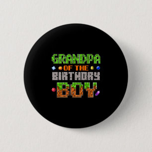 Macaron Rond 5 Cm Papi Du Garçon D'anniversaire Vidéo Joueur De Jeux