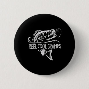 Macaron Rond 5 Cm Papi super cool Cadeaux de pêche pour papi Fête de