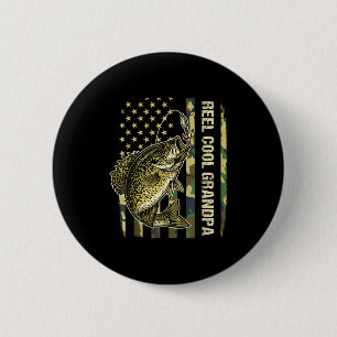 Macaron Rond 5 Cm Papi super cool pêche crêpe camouflage drapeau amé