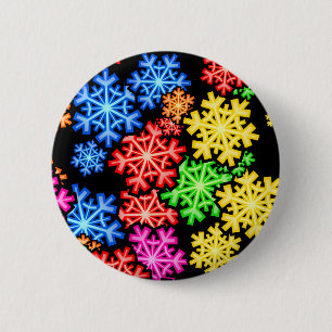 Macaron Rond 5 Cm Papier peint de flocon de neige