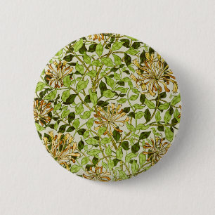 Macaron Rond 5 Cm Papier peint floral Chèvrefeuille miel de William