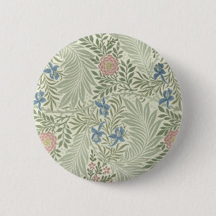 Macaron Rond 5 Cm Papier peint floral de William Morris Larkspur