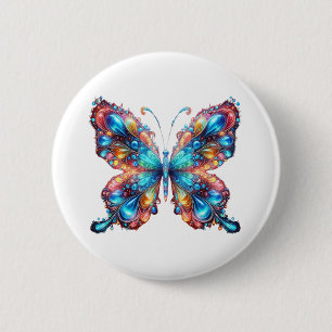 Macaron Rond 5 Cm Papillon