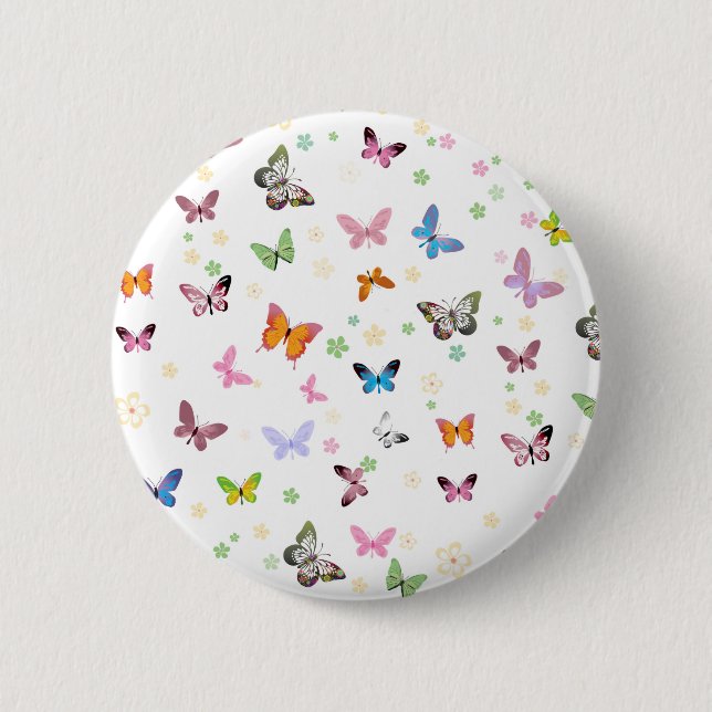 Macaron Rond 5 Cm Papillon 2 (Devant)