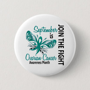 Macaron Rond 5 Cm Papillon 3,1 de mois de conscience de Cancer