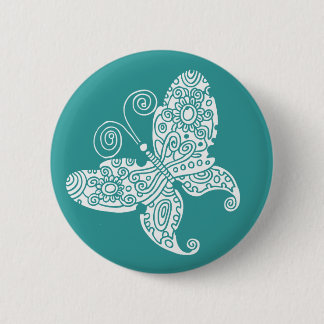 Macaron Rond 5 Cm Papillon blanc Lacy