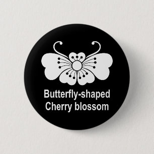 Macaron Rond 5 Cm Papillon de cerisier