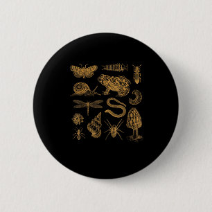 Macaron Rond 5 Cm Papillon de grenouille champignon vintage amoureux