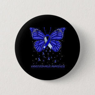 Macaron Rond 5 Cm Papillon de sensibilisation