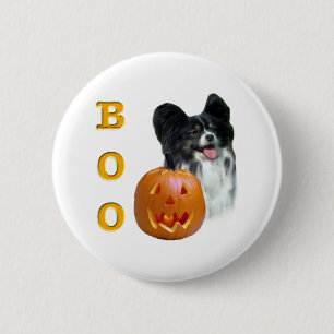 Macaron Rond 5 Cm Papillon Halloween BOO
