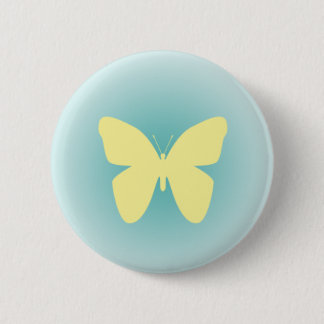 Macaron Rond 5 Cm Papillon jaune
