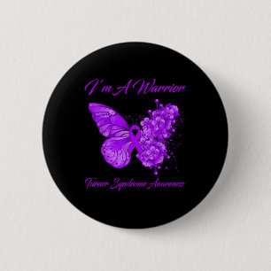 Macaron Rond 5 Cm Papillon Je suis un guerrier Tourner Syndrome Sens