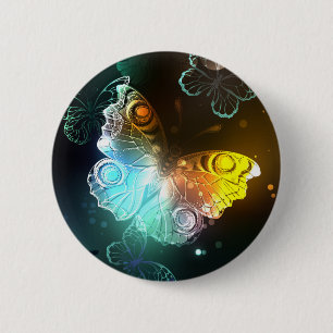 Macaron Rond 5 Cm Papillon lumineux et papillons de nuit