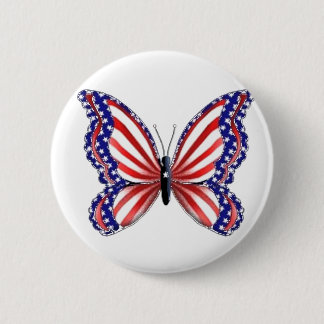 Macaron Rond 5 Cm Papillon patriotique
