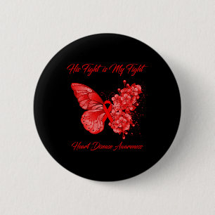 Macaron Rond 5 Cm Papillon Son Combat Est Mon Combat Ruban De Sensib