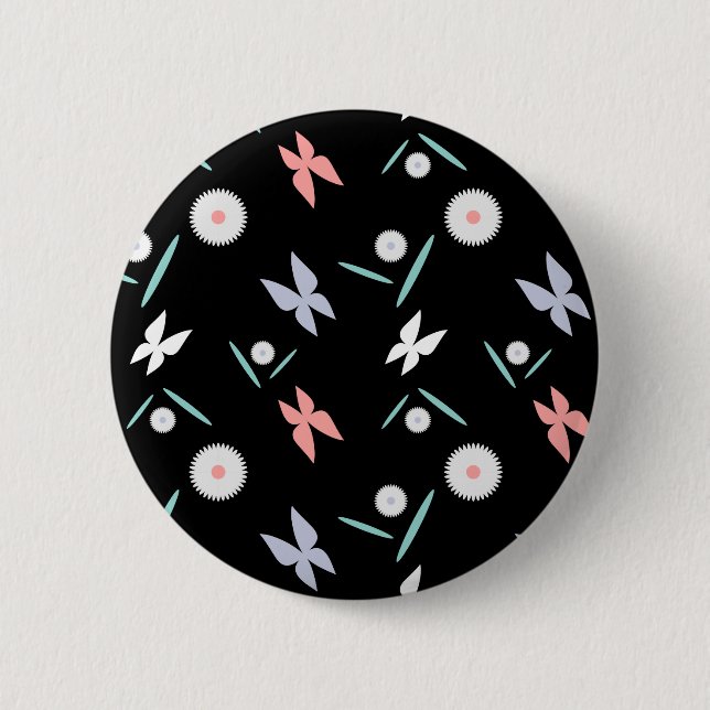 Macaron Rond 5 Cm Papillons (Devant)
