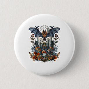 Macaron Rond 5 Cm Papillons Chauves-Souris Champignons Lune Goblinco