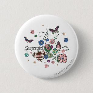 Macaron Rond 5 Cm Papillons de Supergirl