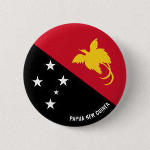 Macaron Rond 5 Cm Papouasie-Nouvelle-Guinée Drapeau charmant patriot