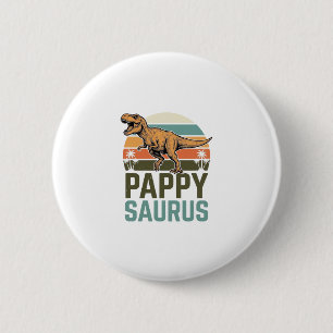 Macaron Rond 5 Cm Pappysaurus Drôle Dinosaure Vintage Chemise Couche