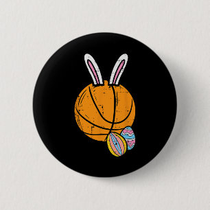 Macaron Rond 5 Cm Pâques Bysketbyll Bunny Rabbit Sports Hommes Garço