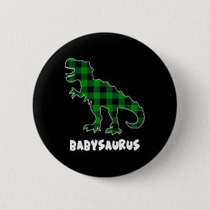 Macaron Rond 5 Cm Par Saurus T-rex Dinosaures Carreaux St Patricks D