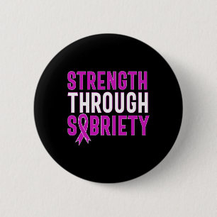 Macaron Rond 5 Cm Par Sobriety End Addiction Purple Ribbon