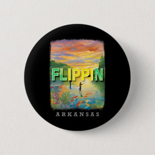 Macaron Rond 5 Cm Paradis de pêche Flippin Arkansas Ar Sd760