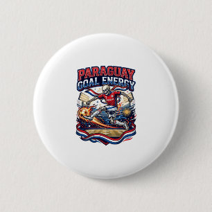 Macaron Rond 5 Cm Paraguay But Énergie Skeleton Buteur Nations Gras