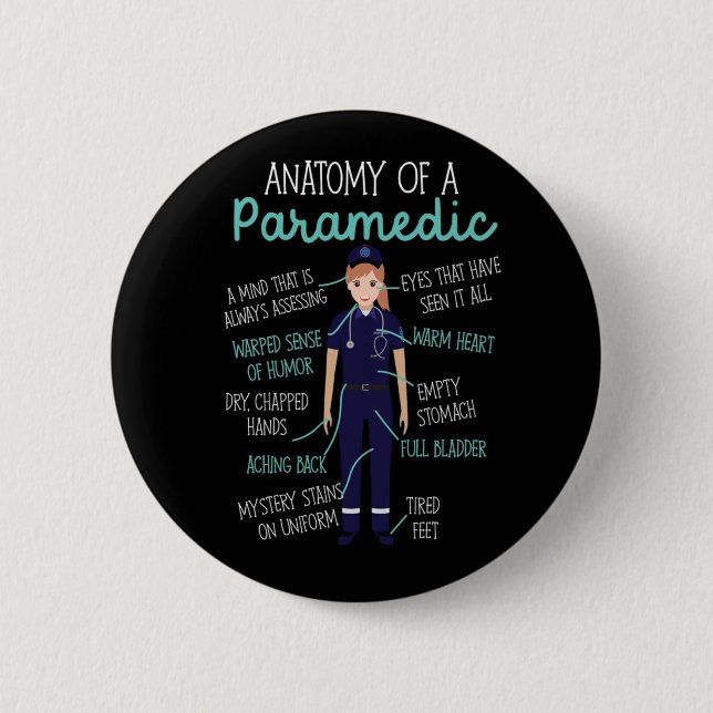 Macaron Rond 5 Cm Paramedic Anatomy of An Paramedic (Devant)