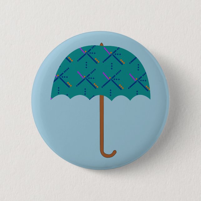 Macaron Rond 5 Cm Parapluie de tapis de l'aéroport PDX (Devant)