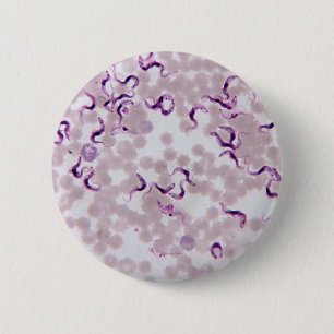 Macaron Rond 5 Cm Parasite Trypanosoma de sang