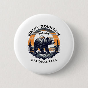 Macaron Rond 5 Cm Parc national de Rocky Mountain