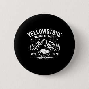 Macaron Rond 5 Cm Parc national de Yellowstone Colorado États-Unis R