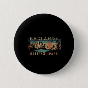 Macaron Rond 5 Cm Parc national des Badlands Dakota du Sud États-Uni