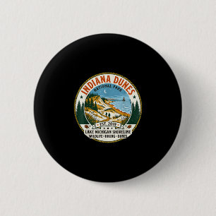 Macaron Rond 5 Cm parc national des dunes de l'Indiana randonnée vin