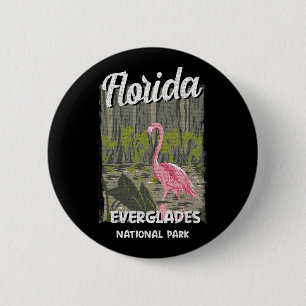 Macaron Rond 5 Cm Parc national des Everglades Floride Vibes Floridi