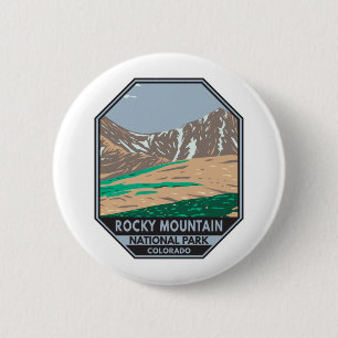 Macaron Rond 5 Cm Parc national des Rocheuses Colorado Grays Peak