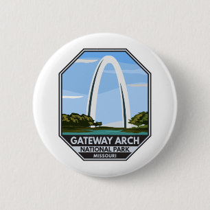 Macaron Rond 5 Cm Parc national Gateway Arch Missouri