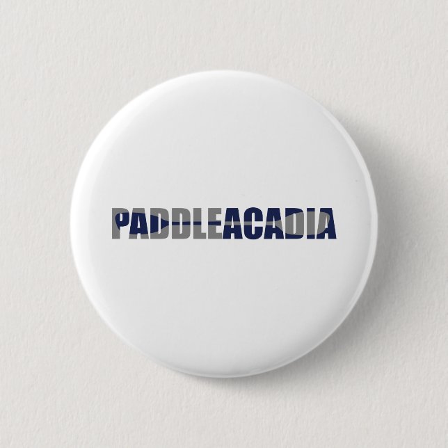 Macaron Rond 5 Cm Parc national Paddle Acadia Kayaking Maine (Devant)