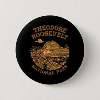 Macaron Rond 5 Cm Parc national Theodore-Roosevelt Voyageant dans la
