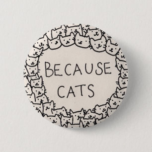 Macaron Rond 5 Cm Parce que les chats