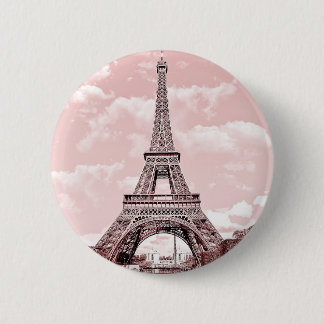 Macaron Rond 5 Cm Paris dans Tour Eiffel rose