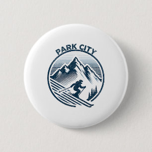 Macaron Rond 5 Cm Park City Ski Resort Winter Skiing Utah